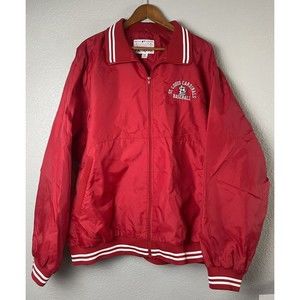 Vintage Majestic St. Louis Cardinals Red Nylon Zip Jacket Windbreaker Size 2XL